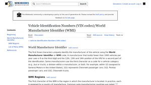 Vehicle Identification Numbers (VIN codes)/World Manufacturer ... - car manufacturer list