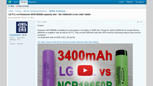 LG F1L vs Panasonic NCR18650B capacity test - the 3400mAh Li ... - ncr18650b bulk