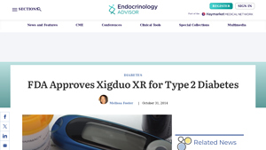FDA Approves Xigduo XR for Type 2 Diabetes - Endocrinology Advisor - xigduo manufacturer website