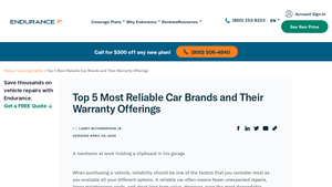 Top 5 Most Reliable Car Brands and Their Warranty Offerings - best vehicle manufacturer warranty