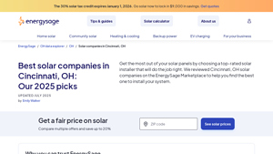 Best solar companies in Cincinnati, OH:Our 2025 picks - solar electricity company