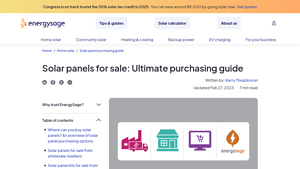 Solar panels for sale: Ultimate purchasing guide - EnergySage - buy solar panels direct from manufacturer