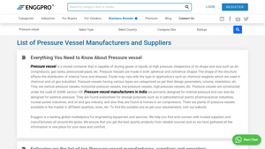 List of Pressure Vessel Manufacturers and Suppliers - Enggpro - pressure vessel manufacturer