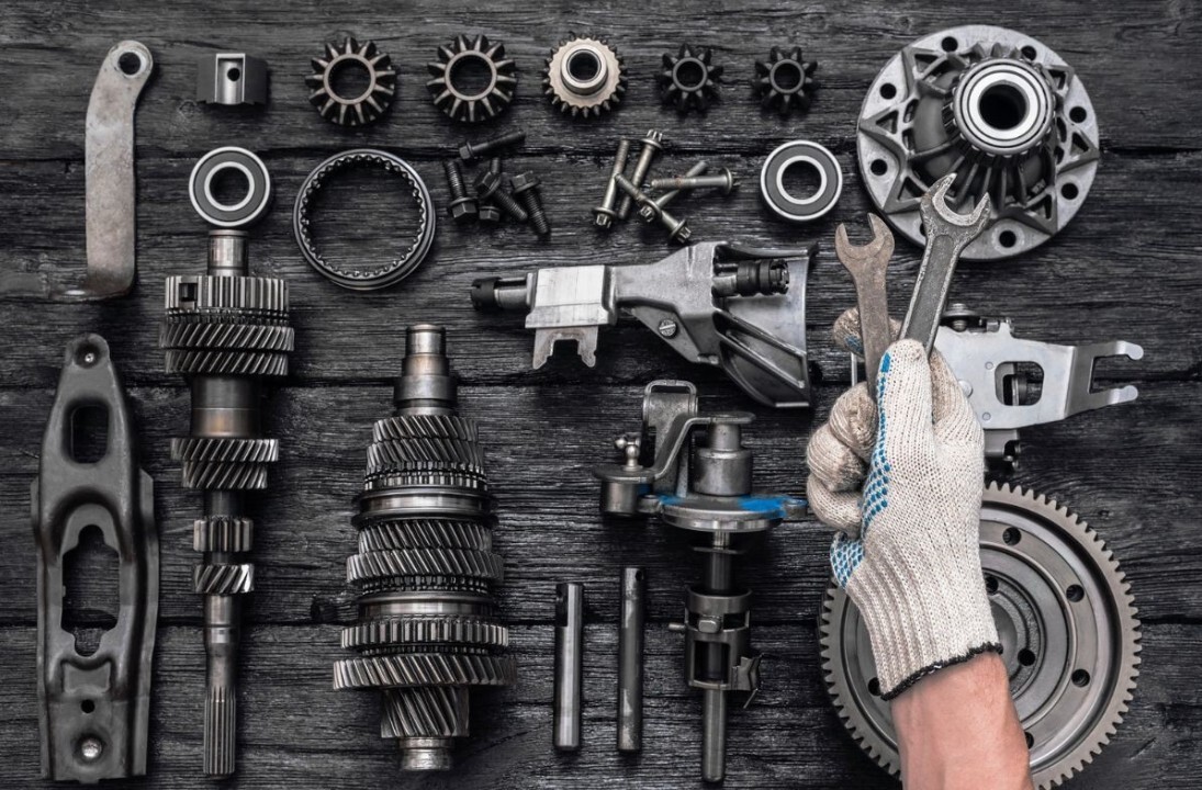 A relevant stock photo of engine parts supplier in a typical setting.