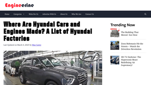 Where Are Hyundai Cars and Engines Made? A List of Hyundai Factories - hyundai country manufacturer