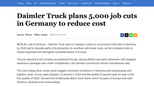 Daimler Truck plans 5000 job cuts in Germany to reduce cost - Xinhua - bharatbenz truck company