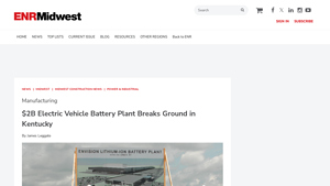 $2B Electric Vehicle Battery Plant Breaks Ground in Kentucky - electric car battery factory
