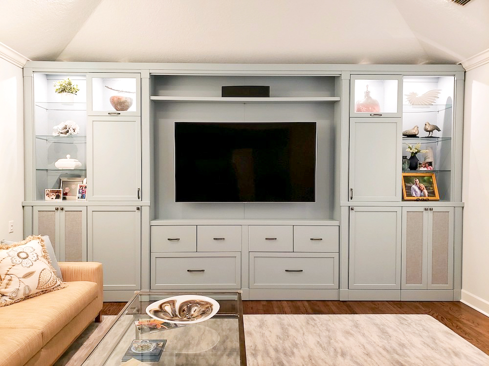 A relevant stock photo of entertainment unit custom in a typical setting.