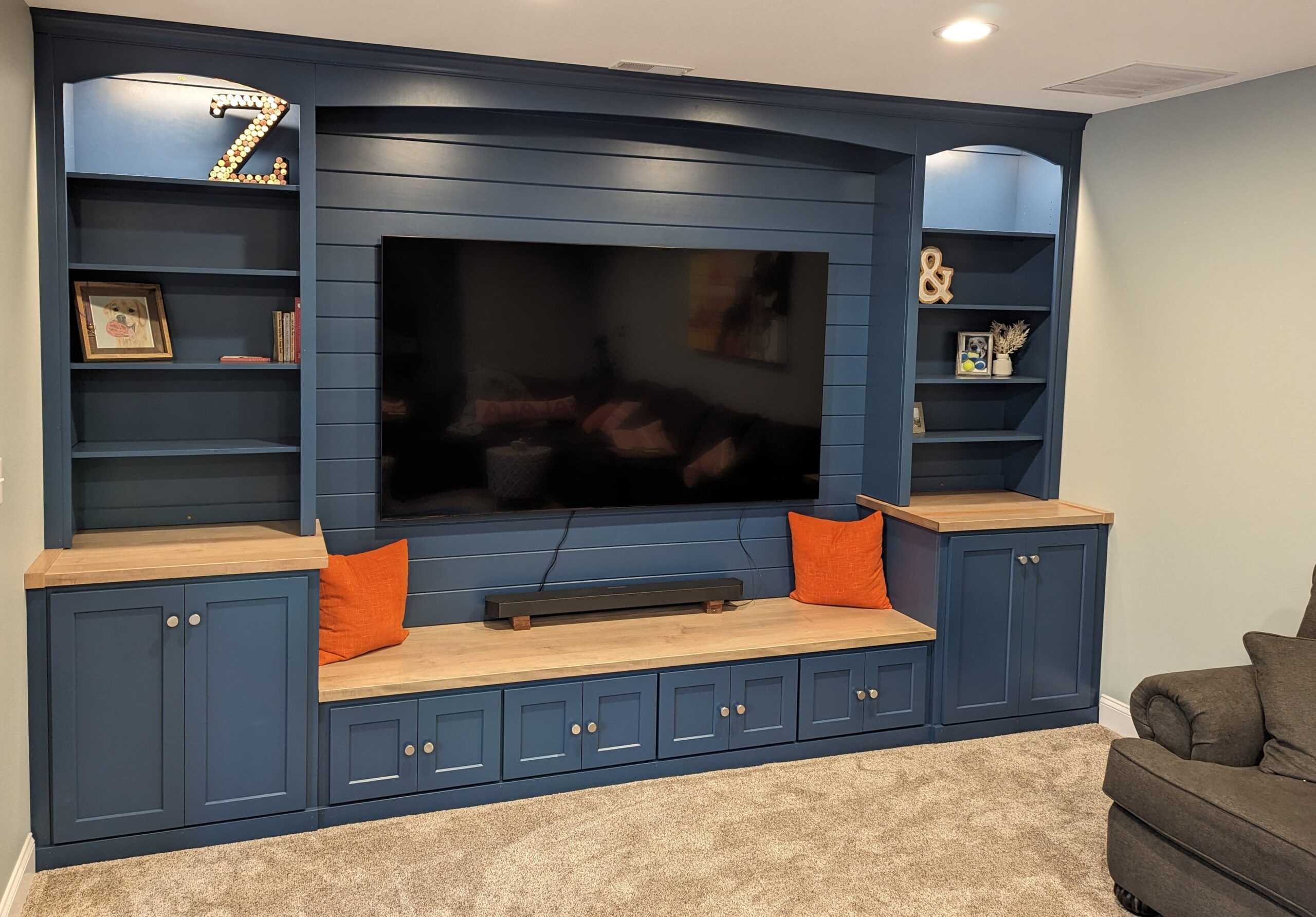 A relevant stock photo of entertainment unit custom in a typical setting.