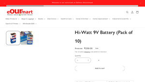 Hi-Watt 9V Battery (Pack of 10) - eOURmart.com - hw battery factory