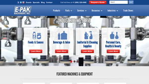 Bottling & Filling Equipment Manufacturer | E-PAK Machinery - filling machine manufacturer