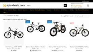 1000W Electric Bikes - Epic Wheelz - 1000w electric bike factory