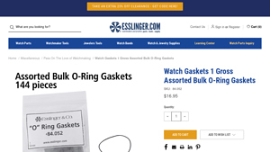 Watch Gaskets 1 Gross Assorted Bulk O-Ring Gaskets - Esslinger.com - o ring bulk