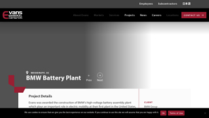 BMW Manufacturing Battery Plant & Evans General Contractors - bmw battery factory