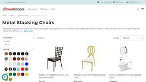 Wholesale Metal Stacking Chairs for Sale | EventStable.com - metal chairs bulk
