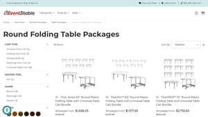 Round Folding Table Packages - EventStable.com - lifetime tables bulk