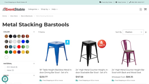 Buy Our Wholesale Metal Stacking Bar Stools | EventStable.com - bar stools bulk