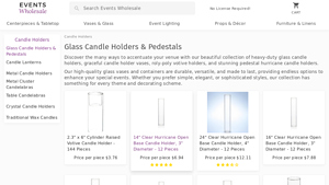 Glass Candle Holders & Pedestals - glass candle holder bulk