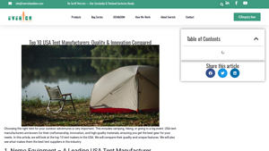 Top 10 USA Tent Manufacturers | Everich Outdoor - tent manufacturer