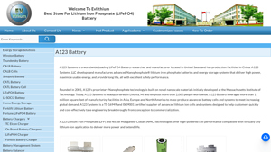 A123 Battery | EVlithium - 123 battery company