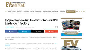 EV production due to start at former GM Lordstown factory - gm ev factory