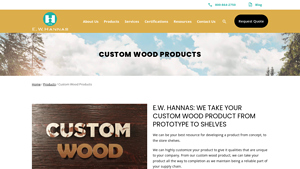 Highly Customizable Quality Wood Products | E.W. Hannas - wood manufacturer