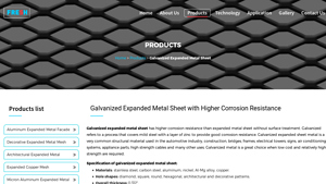 Galvanized Expanded Metal Sheet with Higher Corrosion Resistance - expanded metal sheet factory