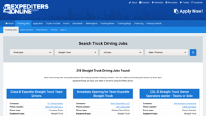 Top Straight Truck Trucking Jobs - Jobs - ExpeditersOnline.com - straight truck company