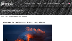 Largest Steel Producers in the World | expometals - largest manufacturer of steel in the world