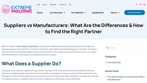 Suppliers vs Manufacturers: What Are the Differences & How to Find the ... - manufacturer supplier
