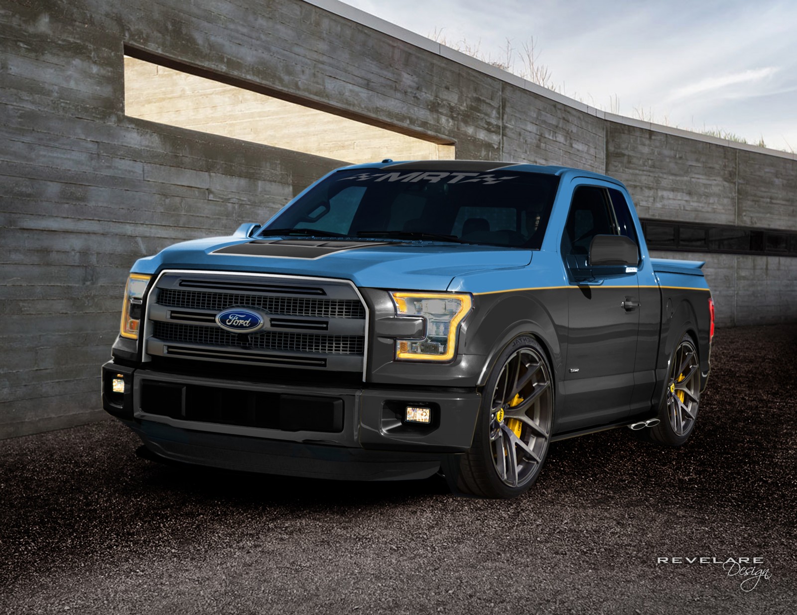 A relevant stock photo of f 150 custom in a typical setting.