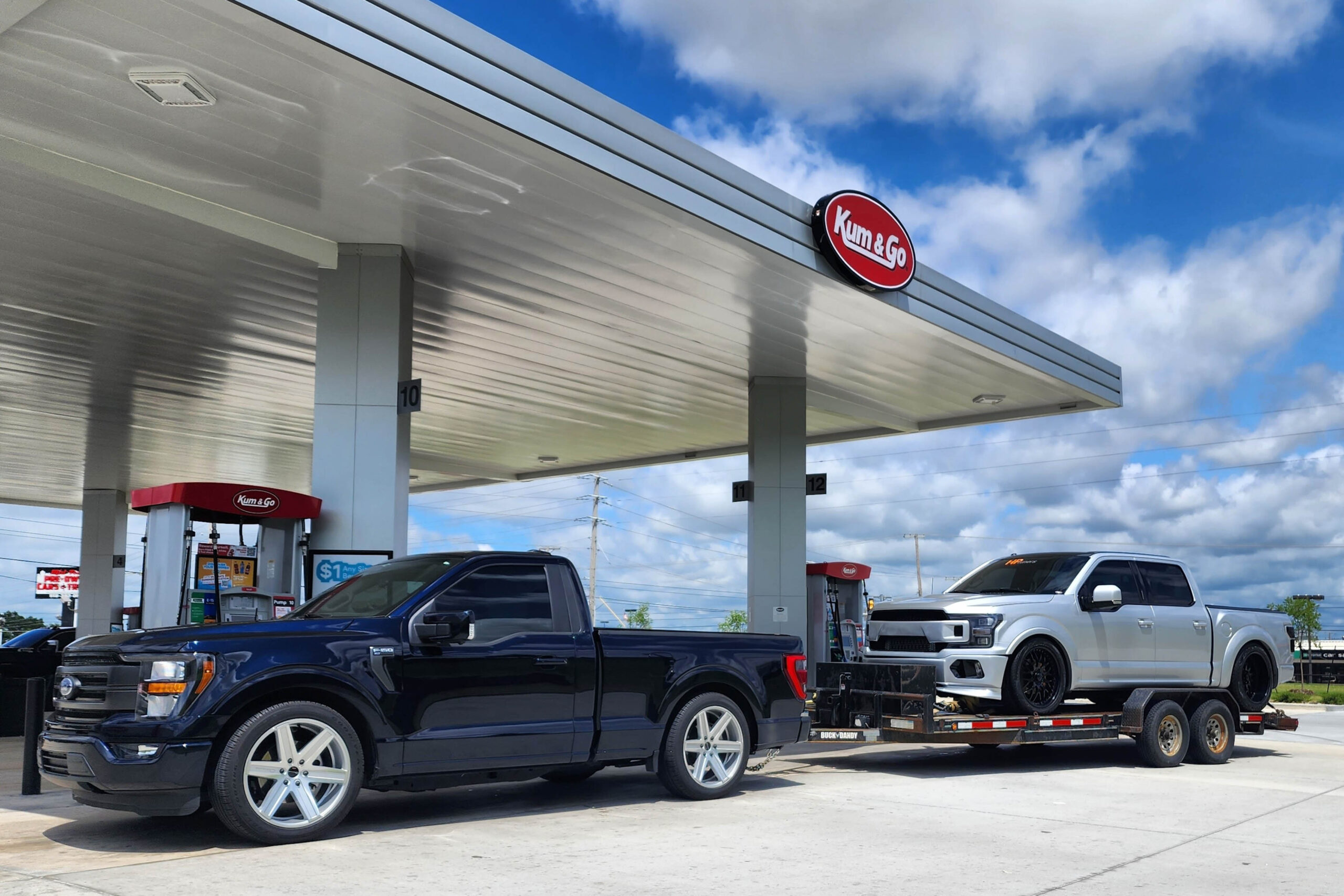 A relevant stock photo of f 150 custom in a typical setting.