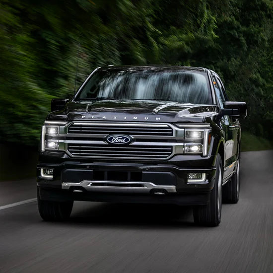 A relevant stock photo of f150 platinum custom in a typical setting.