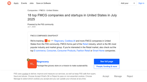 18 Top FMCG Companies in United States · June 2025 | F6S - fmcg manufacturer