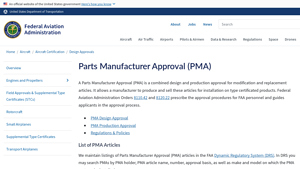 Parts Manufacturer Approval (PMA) - Federal Aviation Administration - faa parts manufacturer approval