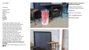 Vintage Furniture Shop NYC Manhattan Brooklyn : Factory 20 - furniture factory