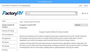 Camper Comfort RV Furniture – factoryrv.com - comfort furniture factory