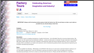 Factory Tours USA - damon motorhome manufacturer