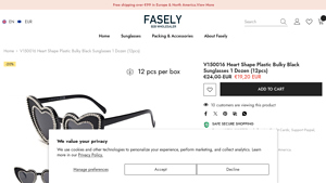 Bulky Black Sunglasses - Fasely Wholesale - heart shaped sunglasses bulk