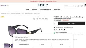 Sunglasses in Bulk Cheap - Fasely Wholesale - oversized sunglasses bulk