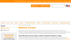 Pan Head Machine Screws | Steel, Stainless Steel, Zinc | Fastco Inc. - machine screws factory