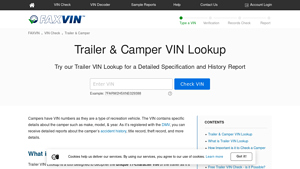 Trailer VIN Lookup & Camper VIN Check - FAXVIN - trailer manufacturer values