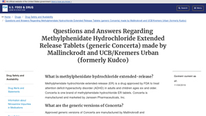Questions and Answers Regarding Methylphenidate Hydrochloride Extended ... - actavis drug manufacturer