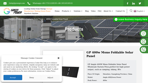 GP 400w Mono Foldable Solar Panel | GREEN POWER - foldable solar panel factory