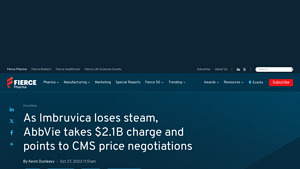Imbruvica takes $2.1B hit with CMS negotiations, AbbVie says - imbruvica manufacturer
