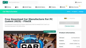 Free Download Car Manufacture For PC (Latest 2025) - FileCR - car manufacturer game