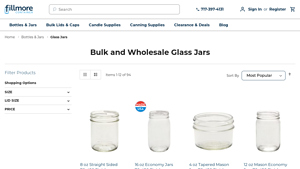 Glass Jars Wholesale and Bulk - Fast Shipping - Fillmore Container - glass jar bulk