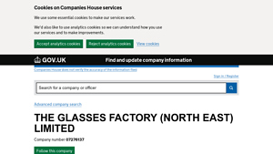 the glasses factory (north east) limited - Companies House - glasses factory