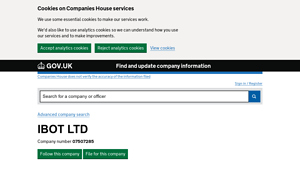 IBOT LTD overview - Find and update company information - GOV.UK - ibot company