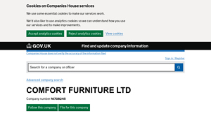 COMFORT FURNITURE LTD people - Companies House - GOV.UK - comfort furniture company
